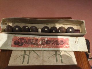 Vintage Wooden Table Bowls Game.  F.  H.  Ayers Ltd.  London