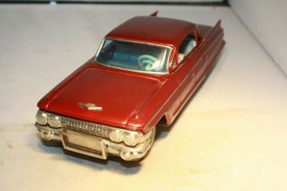1961 Cadillac Bandai Tin Friction Made In Japan