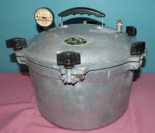 Vintage No.  7 All American 15.  5 Qt Canning Pressure Cooker With Rack