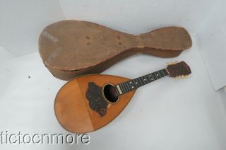 Vintage Harwood Bowl Back Mandolin Guitar & Case
