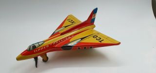 Tin Toy Tippco Friction Phantom Airplane Tco - Xc1