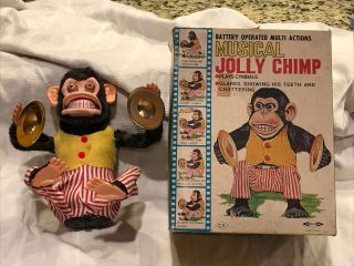Vintage Daishin Musical Jolly Chimp Toy Story Monkey W/box