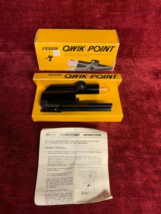 Vintage Weaver Qwik Point Model R - 1 Red Dot Rifle Sight W/ Mount