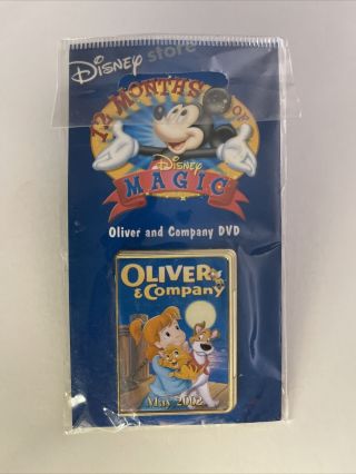 Disney Store 12 Months Of Magic Oliver & Company Pin Dvd Release May 2002
