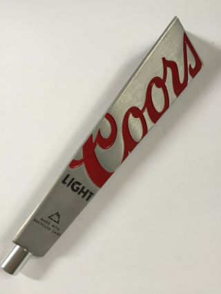 Coors Light Made W/ Recycled Aluminum Beer Cans Bar Beer Tap Handle 12 " Man Cave