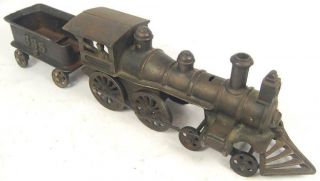 Ideal Antique Cast Iron Train Loco & Tender 999,  1899