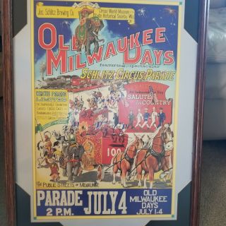 Schlitz Old Milwaukee Days Circus Parade Poster.