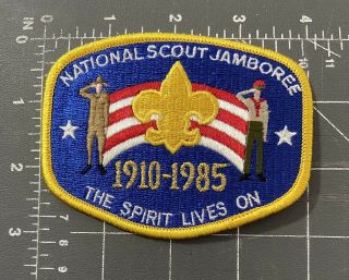1985 National Scout Jamboree Patch Boy Scouts BSA 1910 - 1985 The Spirit Lives On 2