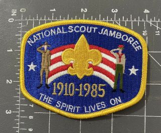 1985 National Scout Jamboree Patch Boy Scouts BSA 1910 - 1985 The Spirit Lives On 3