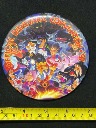 Disney Pin Button - 1997 97 Walt World Official Disneyana Convention Villains