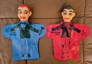 Jerry Mahoney & Knucklehead Smiff Ventriloquist Hand Puppets Paul Winchell 1966