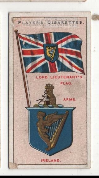 Ireland Irish Flag Banner Emblem 110,  Y/o Ad Trade Card