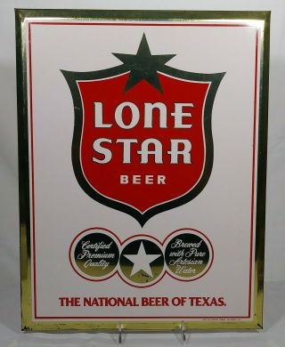 Old Lone Star Beer Tin Over Cardboard Toc Sign Brewing San Antonio Texas Tx