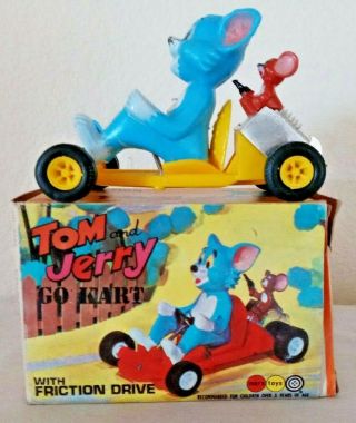 1970s Marx Tom & Jerry Friction Go Kart Mgm Hanna Barbera