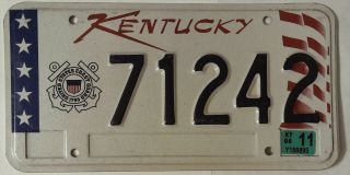 Kentucky Ky Vintage License Plate Tag 2006 Us United States Coast Guard 71242 R