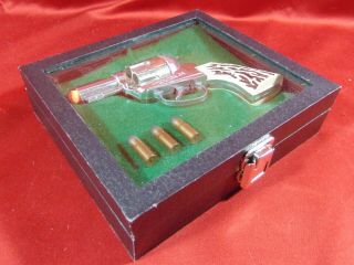 Vintage Mattel Shooting Shell Snub Nose.  38 Toy Cap Gun W/ 3 Bullets