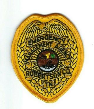Robertson County Tn Tennessee Ema Emergency Management Agency Patch -