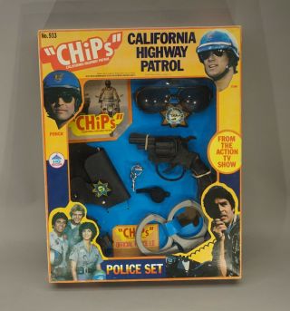1977 Chips California Highway Patrol Toy Police Set