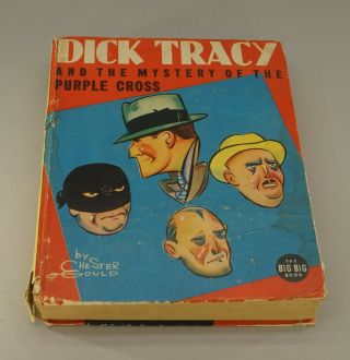 1938 Dick Tracy & The Mystery Of The Purple Cross Big Big Book Whitman