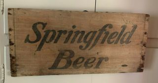 Pre Prohibition Springfield Mass Breweries Beer Crate Side Wall Hanger Sign Old