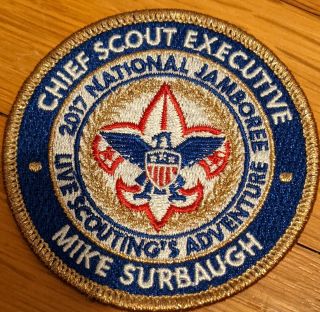 2017 National Jamboree Chief Scout Executive Signed Patch Mike Surbaugh