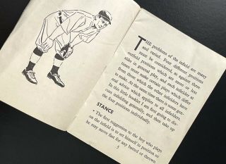 Babe Ruth How to Play The Infield Instructional Booklet Quaker Vintage 3