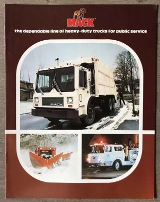 1980 Mack Heavy Duty Trucks For Public Service American Sales Brochure