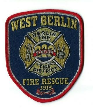 West Berlin (camden County) Nj Jersey Fire Rescue Dist.  Station 222 Patch