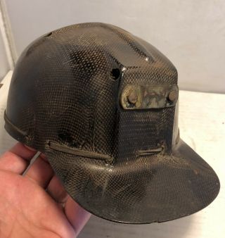 Vintage Msa Comfo - Cap Miner’s Low Vein Tiger Stripe Hard Hat Helmet