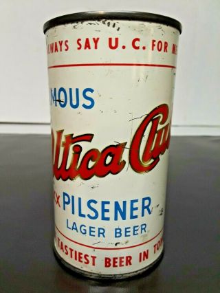 Utica Club 12oz Flat Top Beer Can West End Brewing Utica,  Ny Bottom Opened
