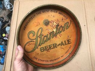 Very Rare Vintage 1930`s Stanton Beer Tray Troy,  N.  Y.