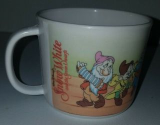 Vintage Disney Mug Walt Disney World Superware Snow White And The Seven Dwarfs