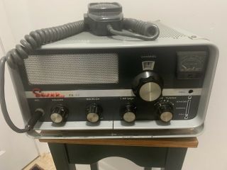 Vintage Sonar Fs - 23 Cb Radio 23 Channel Tube Type W/microphone