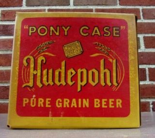 Vintage 1967 Hudepohl Pure Grain Beer Pony Case,  Cincinnati.  Ohio