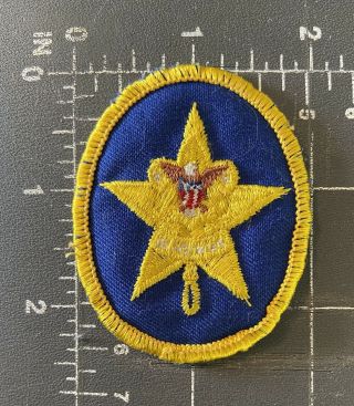 Vintage Boy Scouts Of America Bsa Star Rank Patch Insignia Emblem Badge Blue Us
