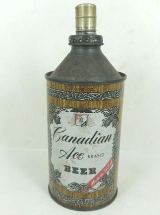 Vintage Canadian Ace Extra Pale Beer Chicago Cone Top Can Peli - Can Lighter Cap