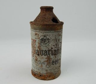 Vintage Bavarian Old Style Cone Top Beer Can Rusted & Roached