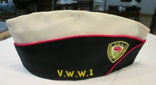 U.  S.  A.  V.  W.  W.  1 Veterans Of Ww1 Military Garrison Side Cap Red/white/blue