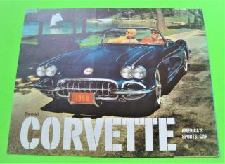 1959 Chevrolet Corvette Brochure Sports Car Not A Reprint Xlnt,