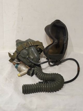 Vtg 1950s Korean War Era Ms 22001 Usn Pilot Oxygen Mask With Goggles