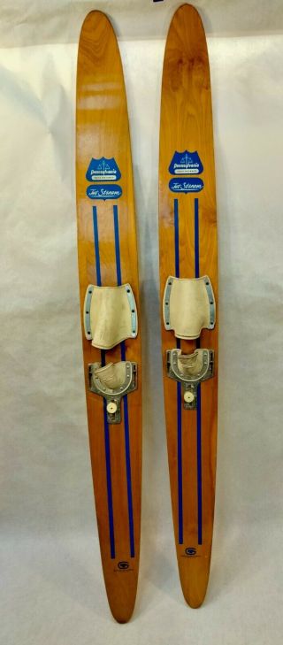 Vintage Wooden Water Skis,  Pennsylvania Aqua Balance,  Jet Stream
