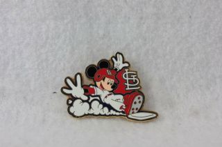 Disney Pin Mickey Mouse Baseball Mlb St.  Louis Cardinals