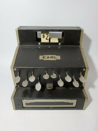 Vintage 1930s Earl Toy Cash Register Naylor Corporation Chicago Il Black
