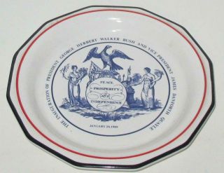 1989 Inauguration 6 - 3/4” Plate For President George H.  Bush & Vp James D.  Quayle