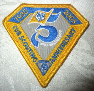Bsa Boy Scout Uniform Patch Yellow And Blue 2005 Cub Scouting Anniversary