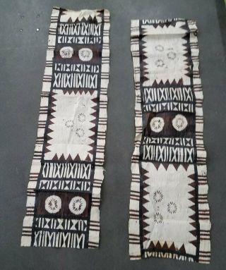 Vintage Polynesian Tapa Bark Cloth Pacific Islands Oceania Tiki Panels