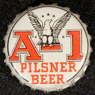 A - 1 Pilsner Beer Eagle Cork Lined Beer Bottle Cap Phoenix,  Arizona Sun Crown Old