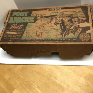 Vintage Marx Fort Apache Playset - Series 500 W/ Box - Incomplete - See Pictures
