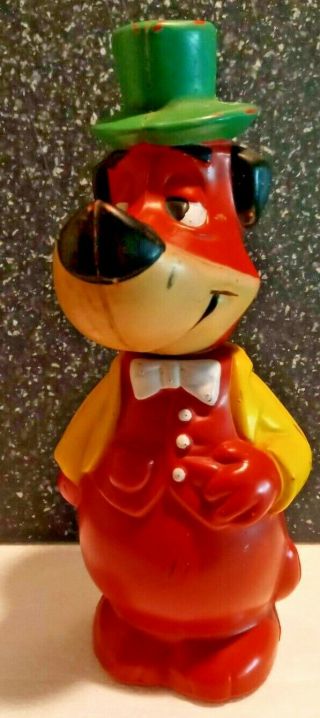 60s Huckleberry Hound Vinyl Figure Squeeze Toy Hanna Barbera W.  Germany