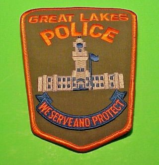 Great Lakes Illinois Il (orange Border) Police Patch